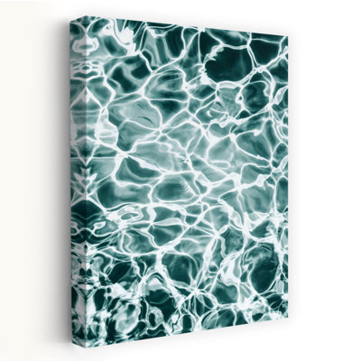 Art mural abstrait turquoise