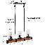 Cesidio 3 - Light Kitchen Island Chandelier
