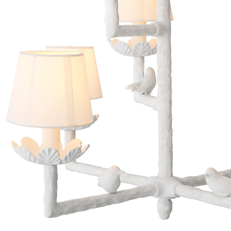 Nature 7-Light Sputnik Modern Matte White Chandelier