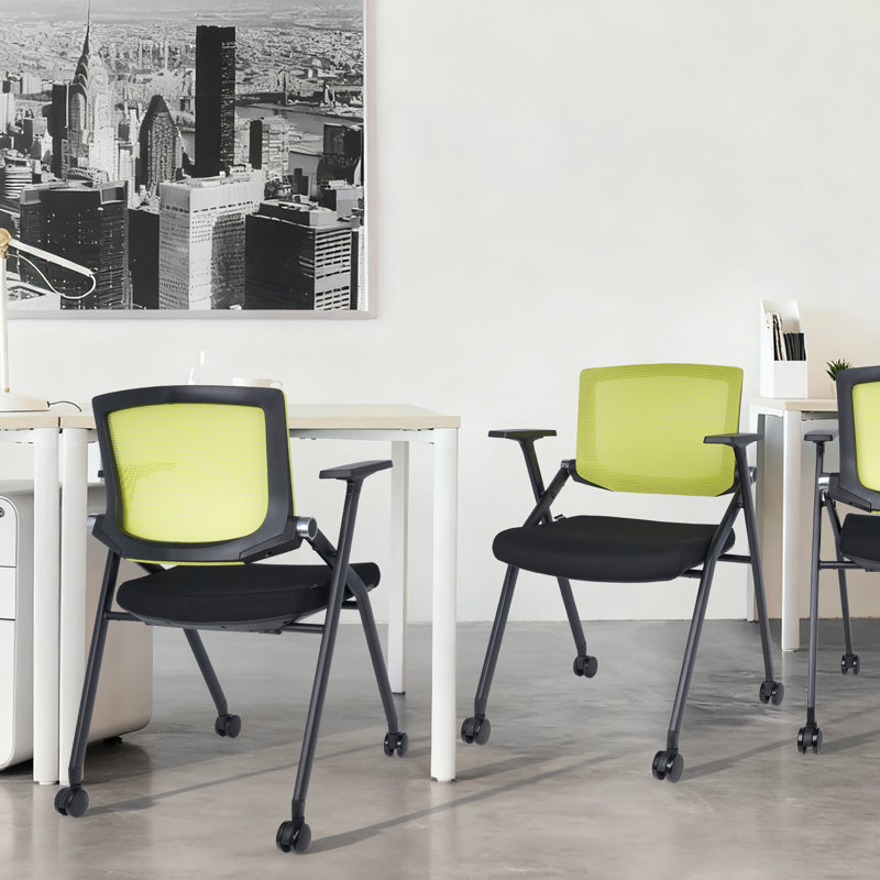 Foldable Conference Office Chair, Yellow