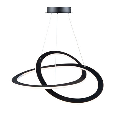 Luminaire suspendu géométrique Spoutnik 2 lumières Wave