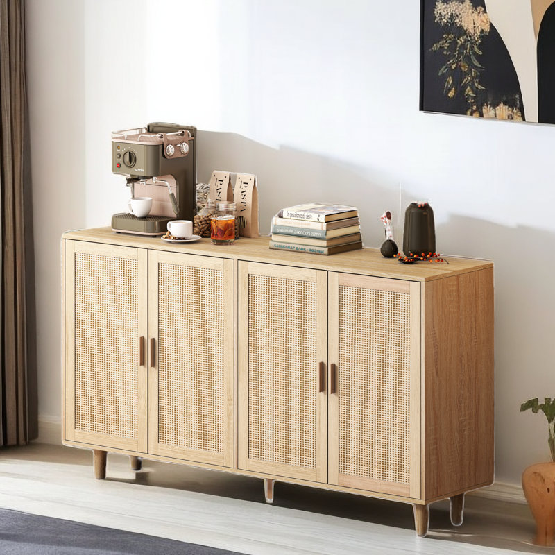 Ahmari 62.2'' Sideboard with 4 Rattan Doors
