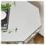 Table basse à miroir Drill Polygonal avec incrustation de cristal, table d'appoint carrée à finition argentée