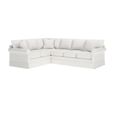 Friedman 115" W 2-Piece Upholstered Sectional with Foam and Down Blend Cushions