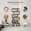 Nafeeza 192cm H x 80cm W Geometric Bookcase-1548205100-1548205097