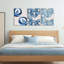 Trendy Blue Wall Art Set Of 3, Preppy Navy Blue Wall Decor, Coquette Disco Lucky Me 8 Ball Poster Canvas Prints Aesthetic Pictures For Teen Bedroom Living Room Dorm Framed-1491031129
