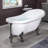 59" x 31" Clawfoot Soaking Acrylic Bathtub-61051206