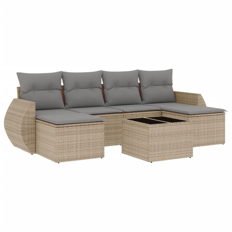  Ensemble de canapé de jardin beige