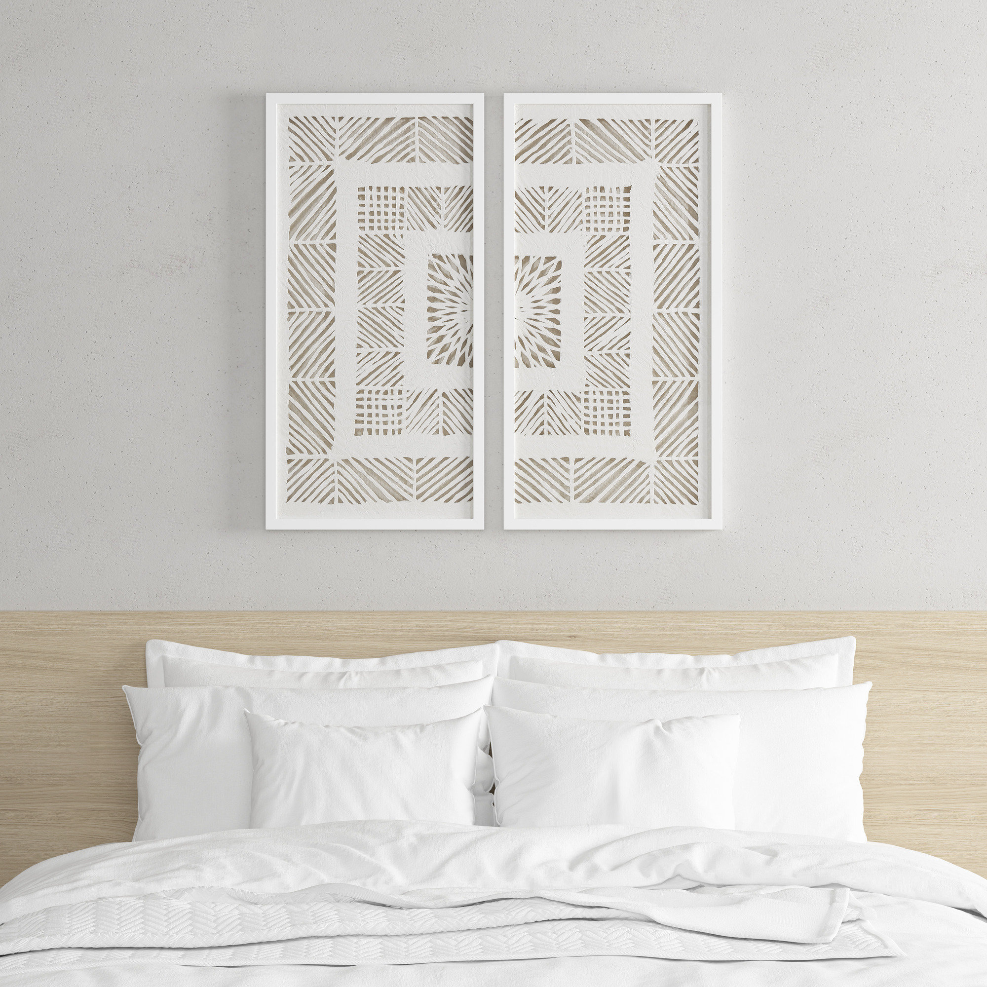 Dakota Fields Framed Geometric Rice Paper Panel Shadowbox Wall Décor   Reviews Wayfair