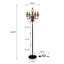 Lampe sur pied en cristal de bronze avec interrupteur au pied pour la chambre à coucher du salon