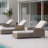 Aviahna 2 Piece Aluminum Outdoor Chaise Lounge with Air Pump, Adjustable Reclining Back & Cushion