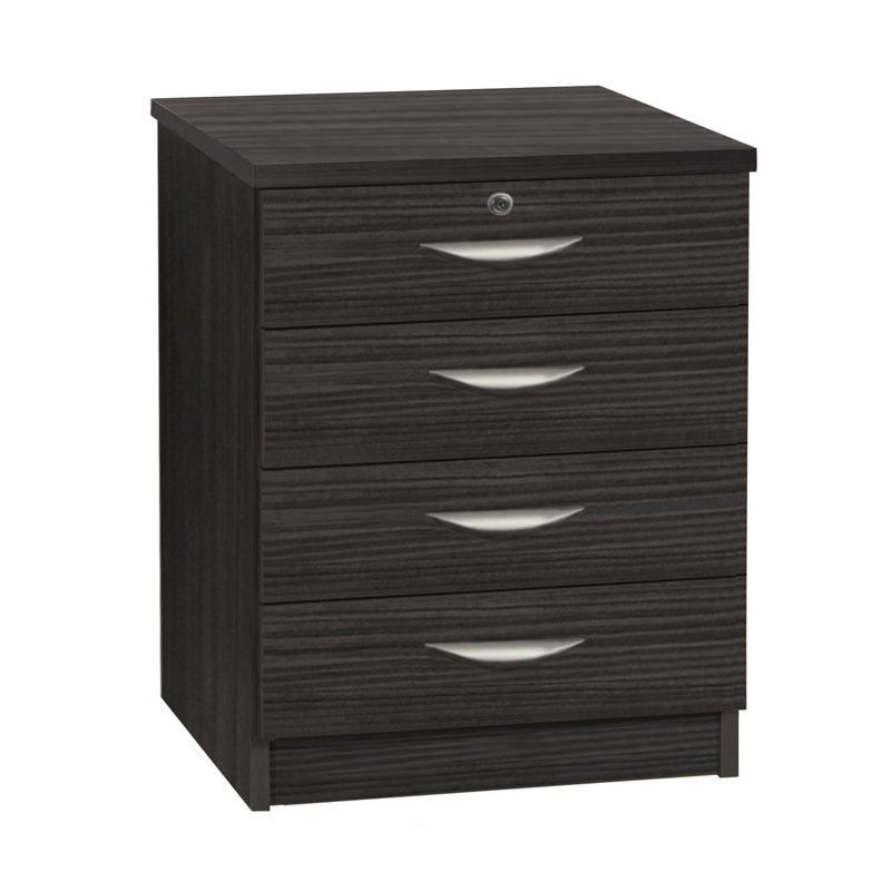 Bremble 4 -Drawer Storage Cabinet, Black Havana