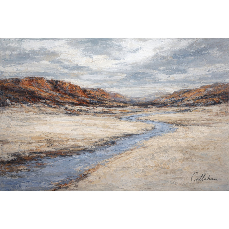 «Desert Channel», art mural sur toile tendue, L 40 po x H 30 po x P 1,5 po