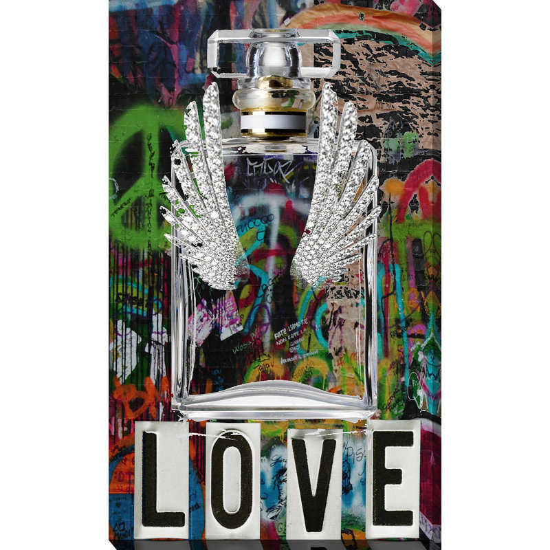 « ailes love 2 », reproduction sur toile encadrée, H 30 po x l 18 po x P 1 po, Toile tendue