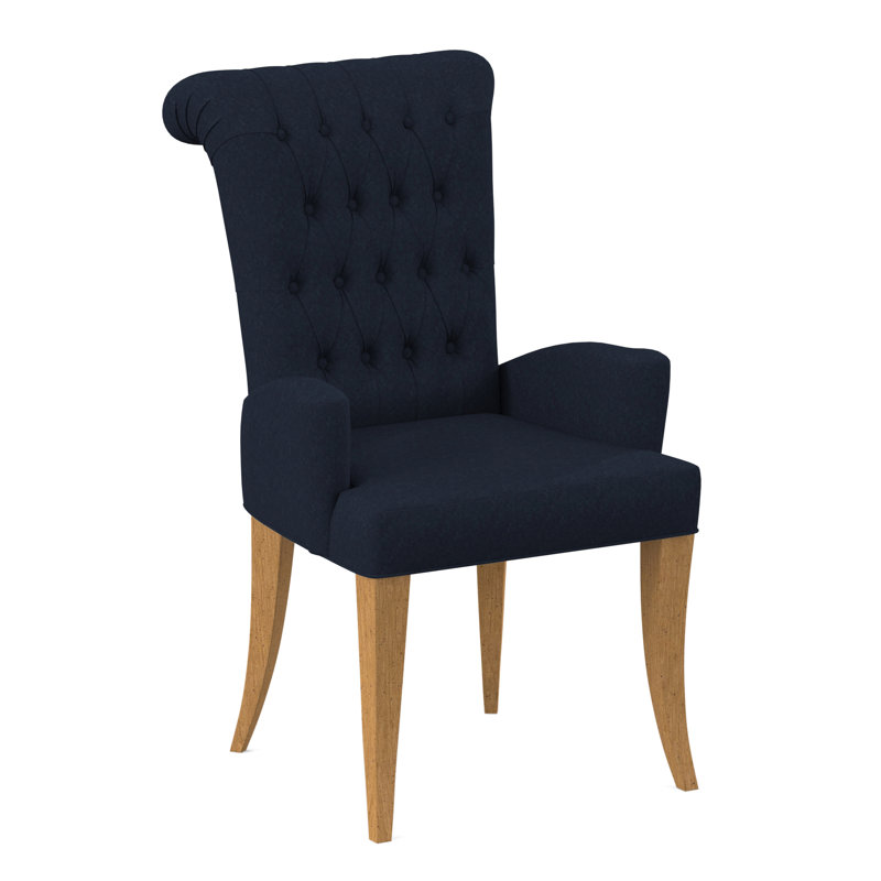 Petit fauteuil de salle à manger Gossamer, Ambre, Mélange de polyester ébène Margaret