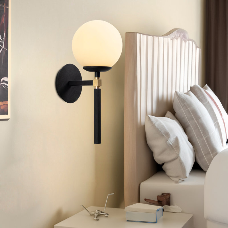 Luminaire mural noir à 1 lumière Romeo
