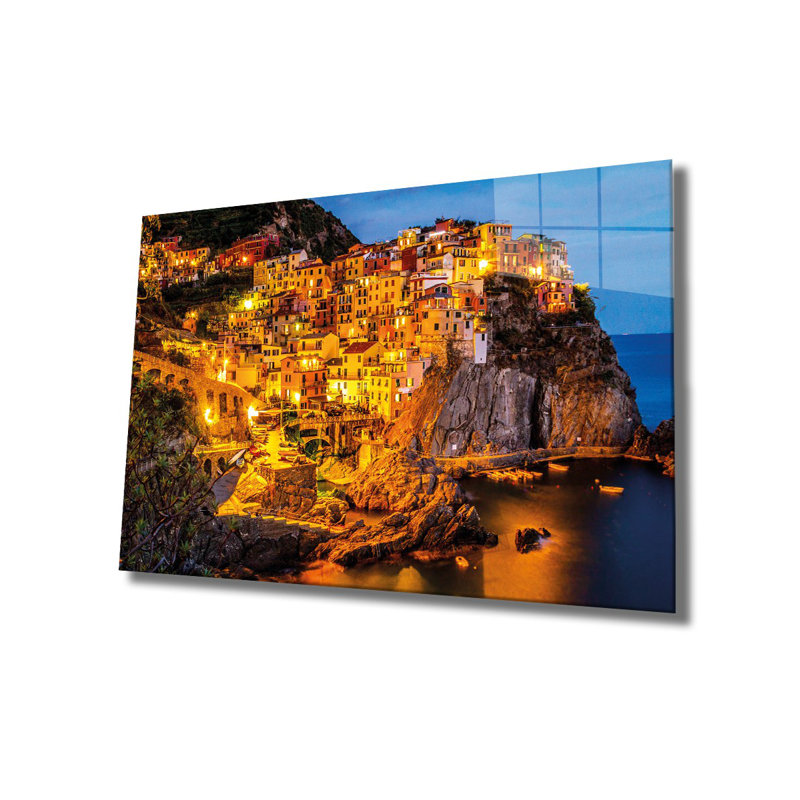 Peinture élégante en verre trempé décoratif, 27,6 po x 43,3 po | 100% verre trempé, épaisseur: 0,16 pouce | Superbe décoration intérieure pour le salon, le bureau ou la galerie | Pièce d'art unique, durable et élégante