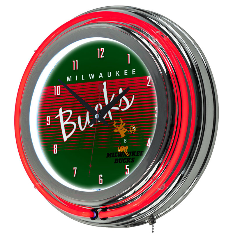 Horloge murale 13 po NBA, Bucks de Milwaukee