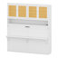 Lit escamotable peu encombrant avec armoire supérieure, éclairage intégré et ports USB-1512119138
