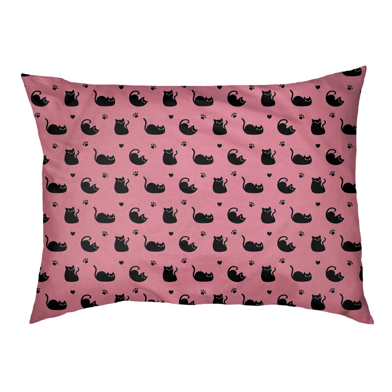 Coussin pour chien Byrge, Très grand (l 52 po x P 42 po x H 17 po), Rose/noir