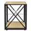 Table de chevet moderne 2 pièces pour la chambre à coucher et le salon, style industriel avec verre trempé naturel, table de chevet stable et compacte, compacte-121070937