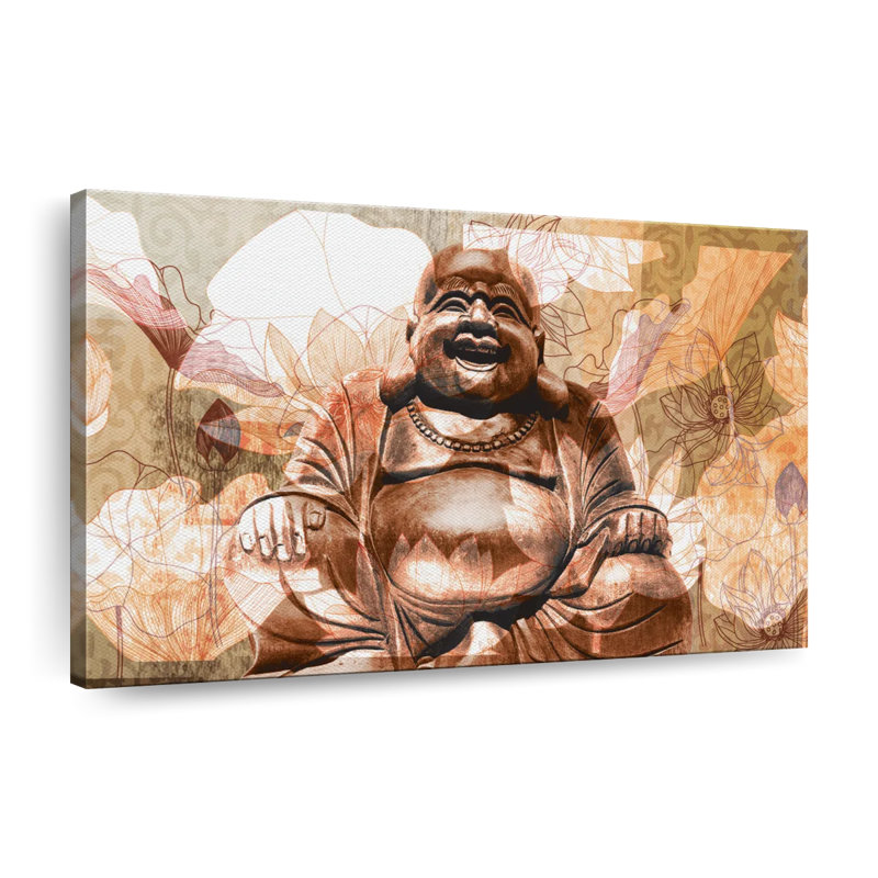 " Happy Buddha " by NirvanaDesigns, 16" H x 24" W x 1.25" D