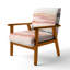 Chaise rembourrée Abstract Paysages - Fauteuil Glam Wave rose et orange I-1194214480