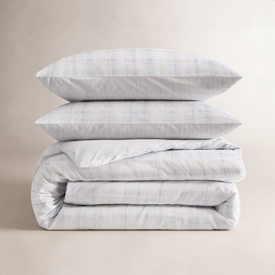 Plaid Cotton Duvet Cover Set