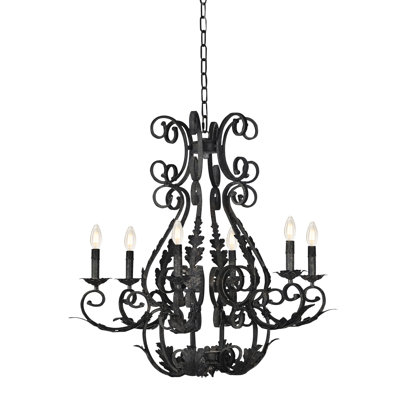 Italian 6 - Light Dimmable Empire Chandelier