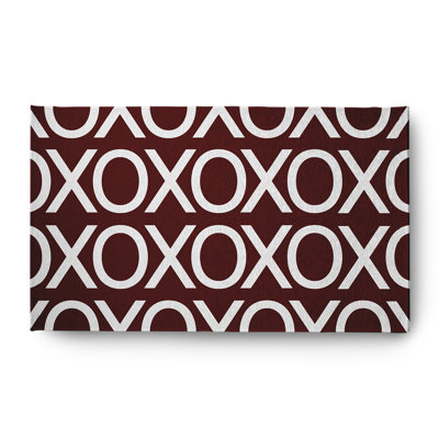 Tapis en chenille Hugs And Kisses Valentines