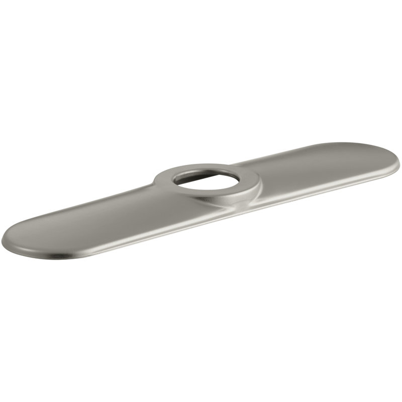 Escutcheon Plate for Three-Hole Installations, Vibrant Brushed Nickel