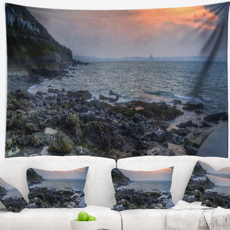 Tapisserie de soleil foncé shore, H 68 po x l 80 po