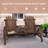 Outsunny 2-Seat Wooden Adirondack Chair, Patio Bench With Table, Outdoor Loveseat Fire Pit Chair For Porch, Backyard, Deck, Carbonized