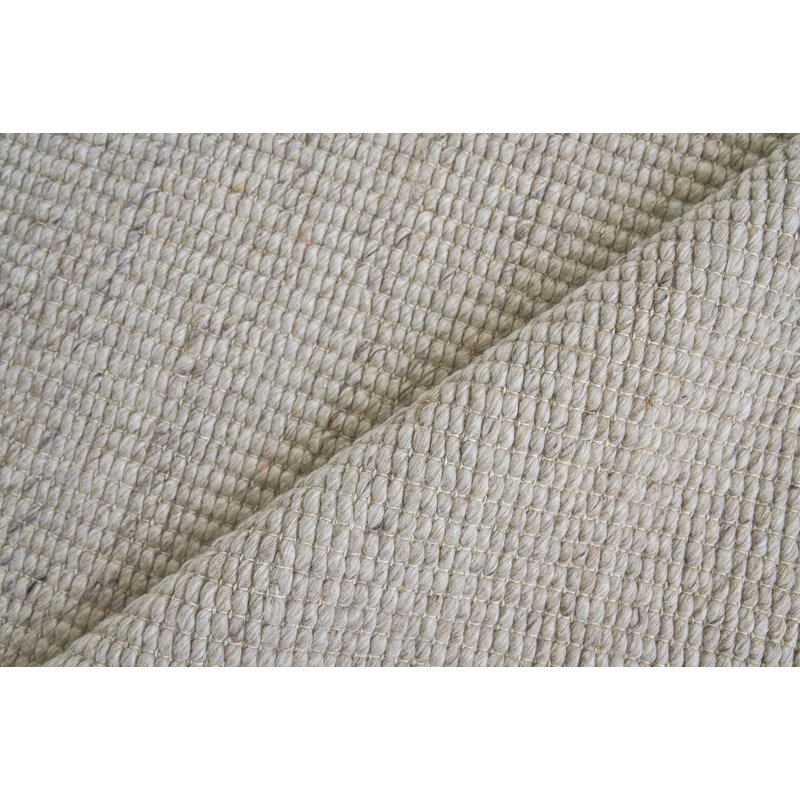 Hesse Hand-Loomed Polyester/Cotton Beige Area Rug, Rectangle 2' x 3'