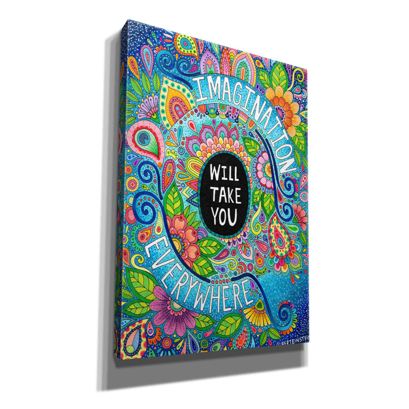 «Imagination Will Take You Everywhere» par Hello Angel - impression sur toile tendue, L 18 po x H 26 po x P 0,75 po