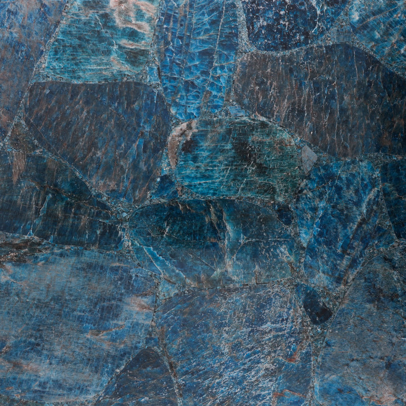 Cannelé Coffee Table, Apatite Aqua