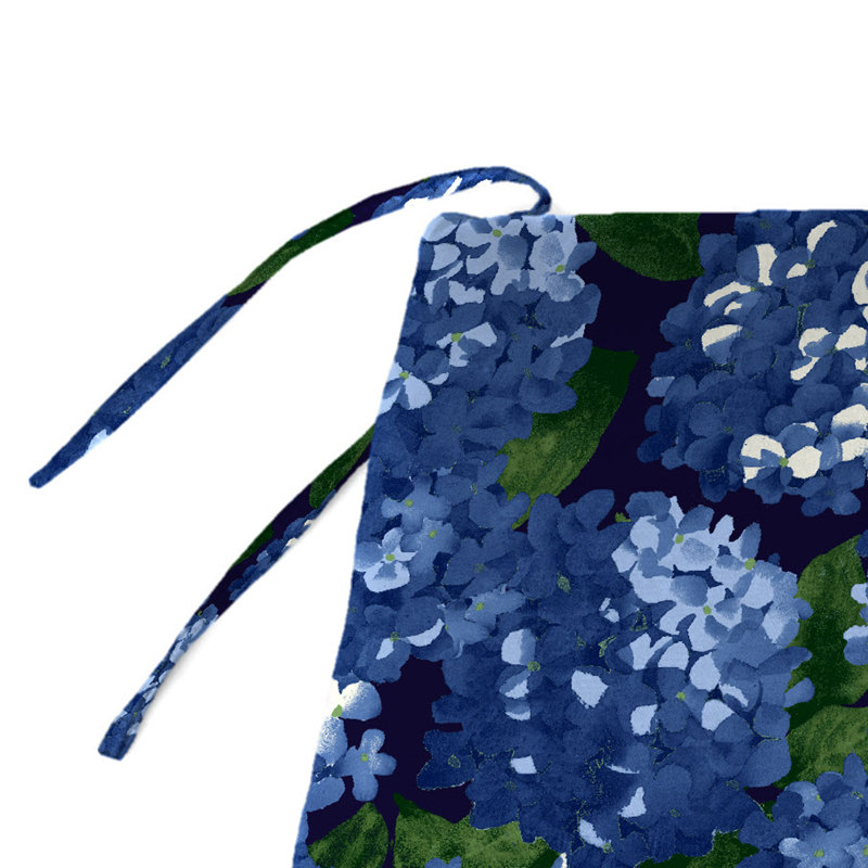 Indoor/Outdoor Bench Cushion, Hydrangea Midnight
