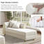 Chaise longue en velours capitonnée avec coussins de siège amovibles et deux coussins-1398346392