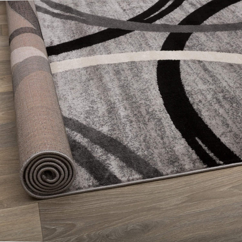 Wave Shaped Circular Design Carpet