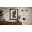 Profile in Black Line Art Deco - Framed Print-1267101763-1267101766