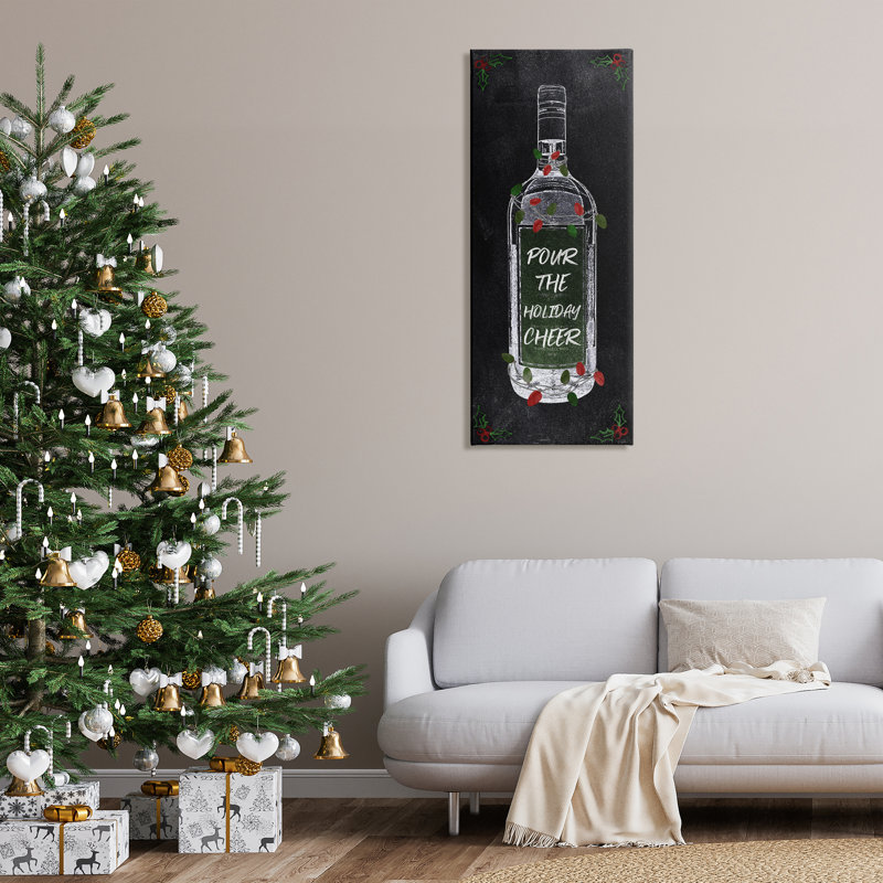 «Pour Holiday Cheer Bottle» par Natalie Carpentieri, H 48 po x l 20 po