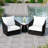 Swivel Patio Chair Set with Cushions and End Table-244533296-263453706