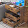 Manech 51.8" Tall Nightstand with Charging Station and LED Lights