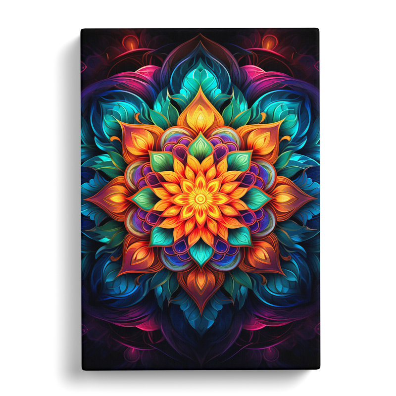 Mandala Digital No.3 - Wrapped Canvas, 76cm H x 50cm W x 3cm D