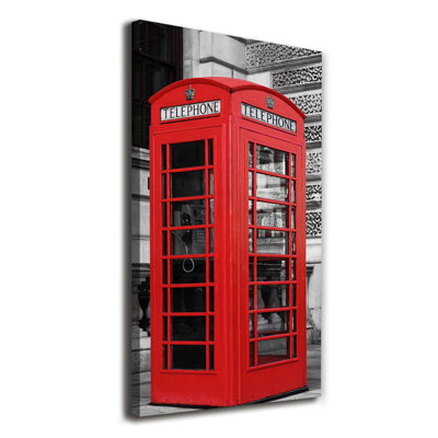 Telephone Booth - Wrapped Canvas Print