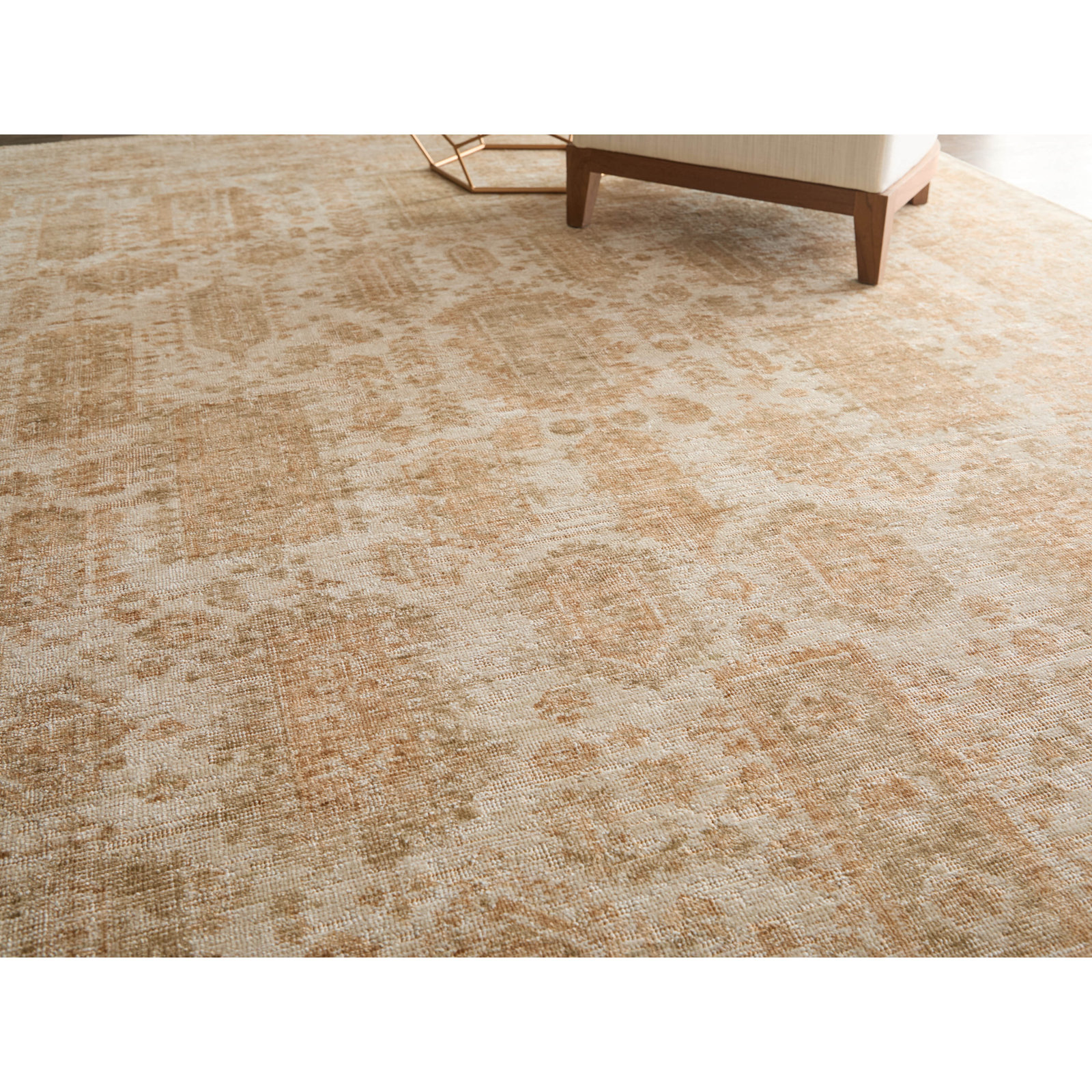 Oxford Tan Hand-Woven Oriental Rug, Rectangle 9' x 12'