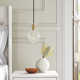 Luke Single Light Glass Dimmable Pendant