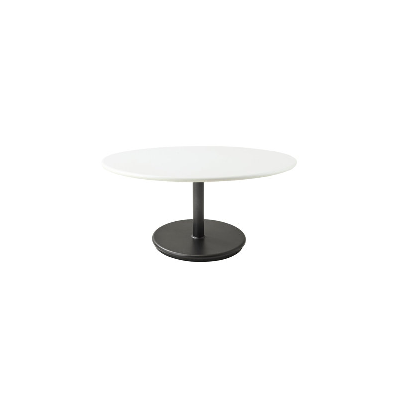 Go Outdoor Round, 15.8" H x 27.6" W x 27.6" D, Dark Gray, Black