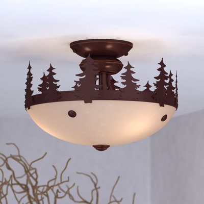 Jennings Glass Semi Flush Mount