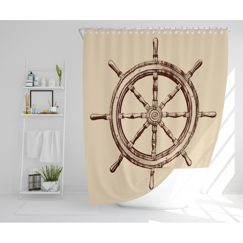Michael 2 Piece Polyester Shower Curtain Set, 168cm H x 168cm W